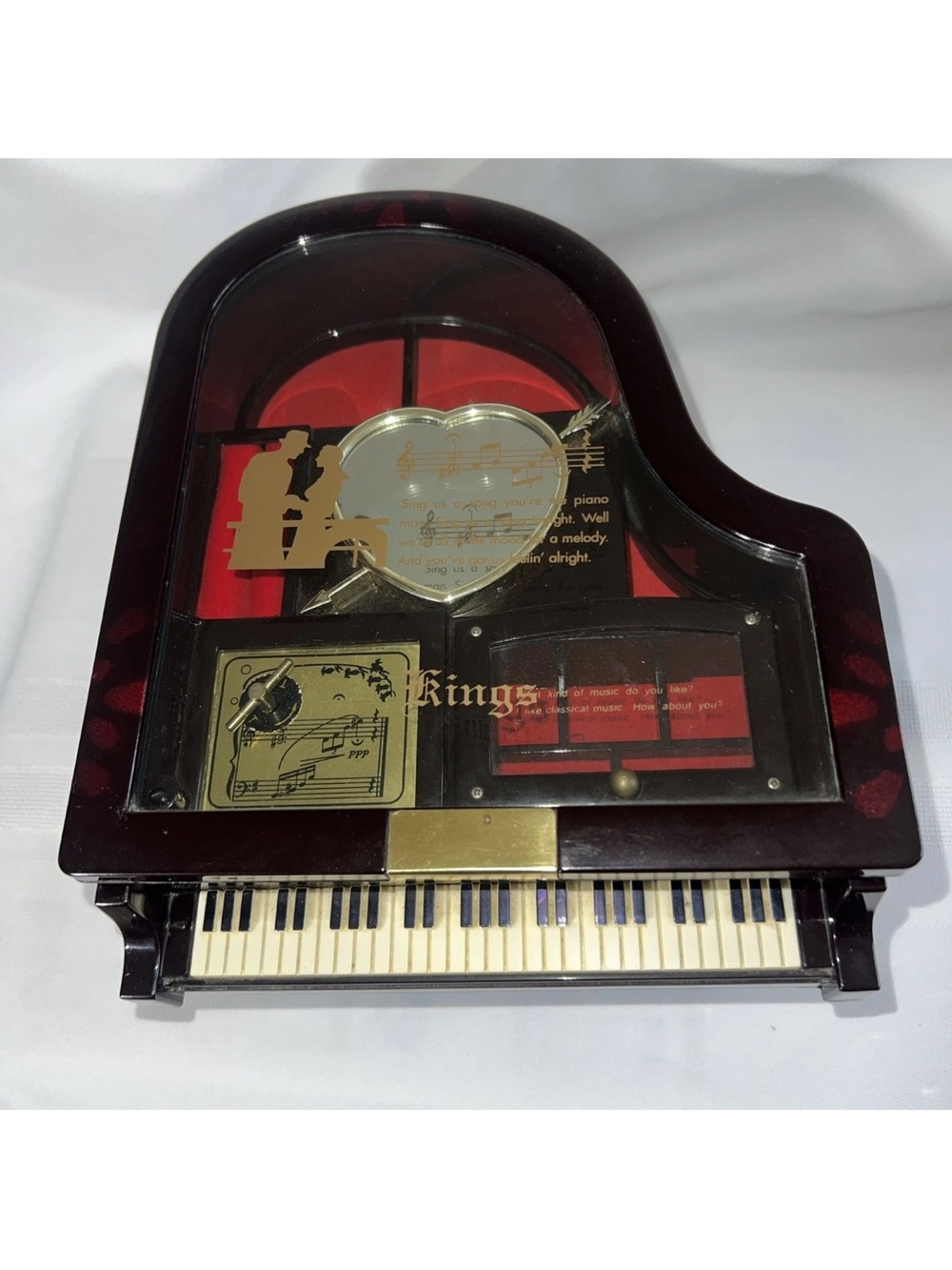 KINGS Vintage Mini Piano with Dancing Girl Inside Music PHANTOM OF THE OPERA